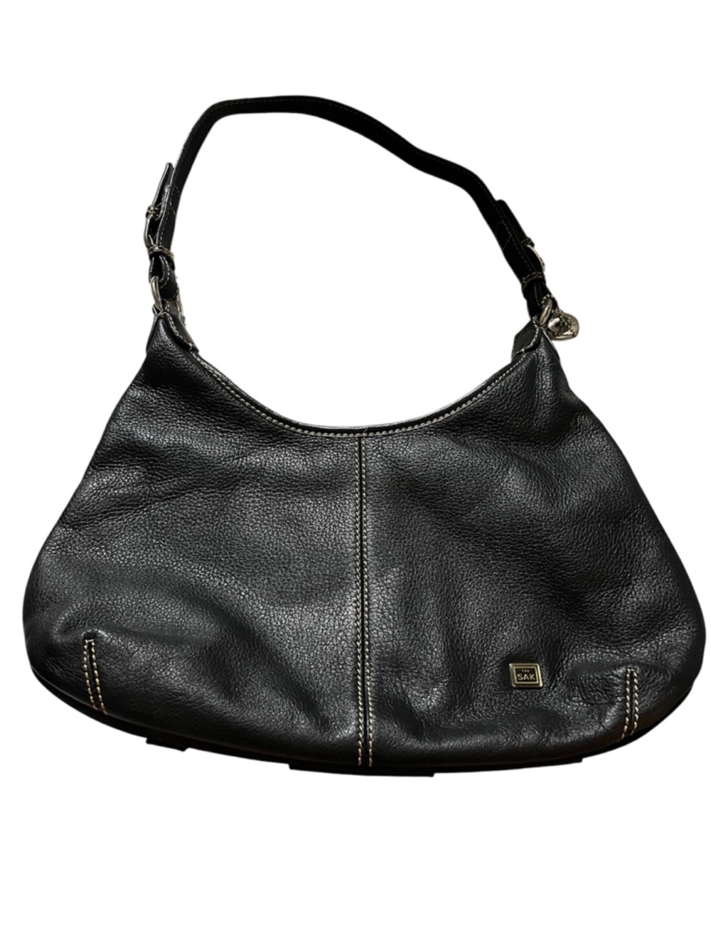 The Sak Black Pebbled Leather Shoulder Hobo